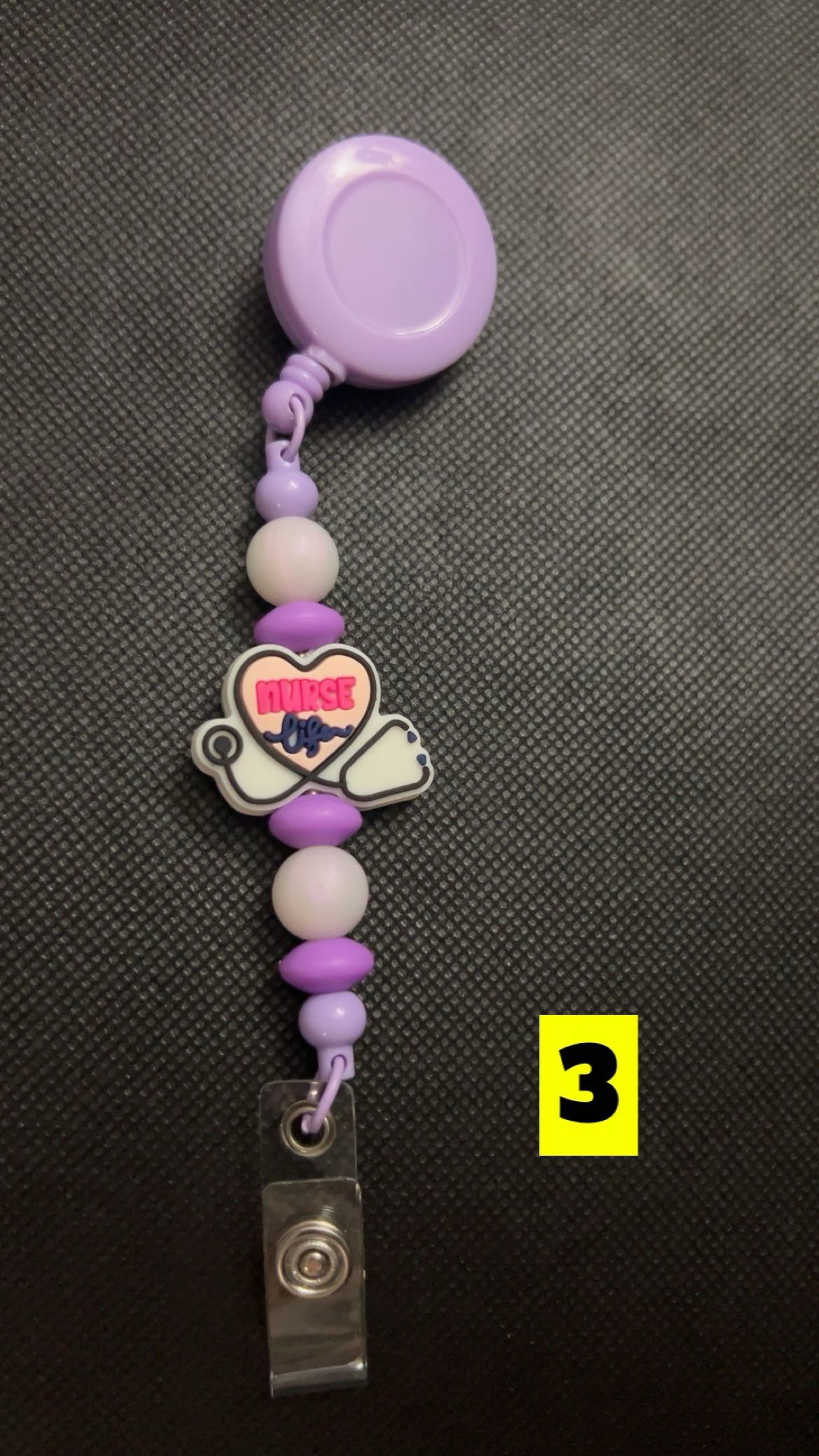 Silicone Beaded Badge Reels