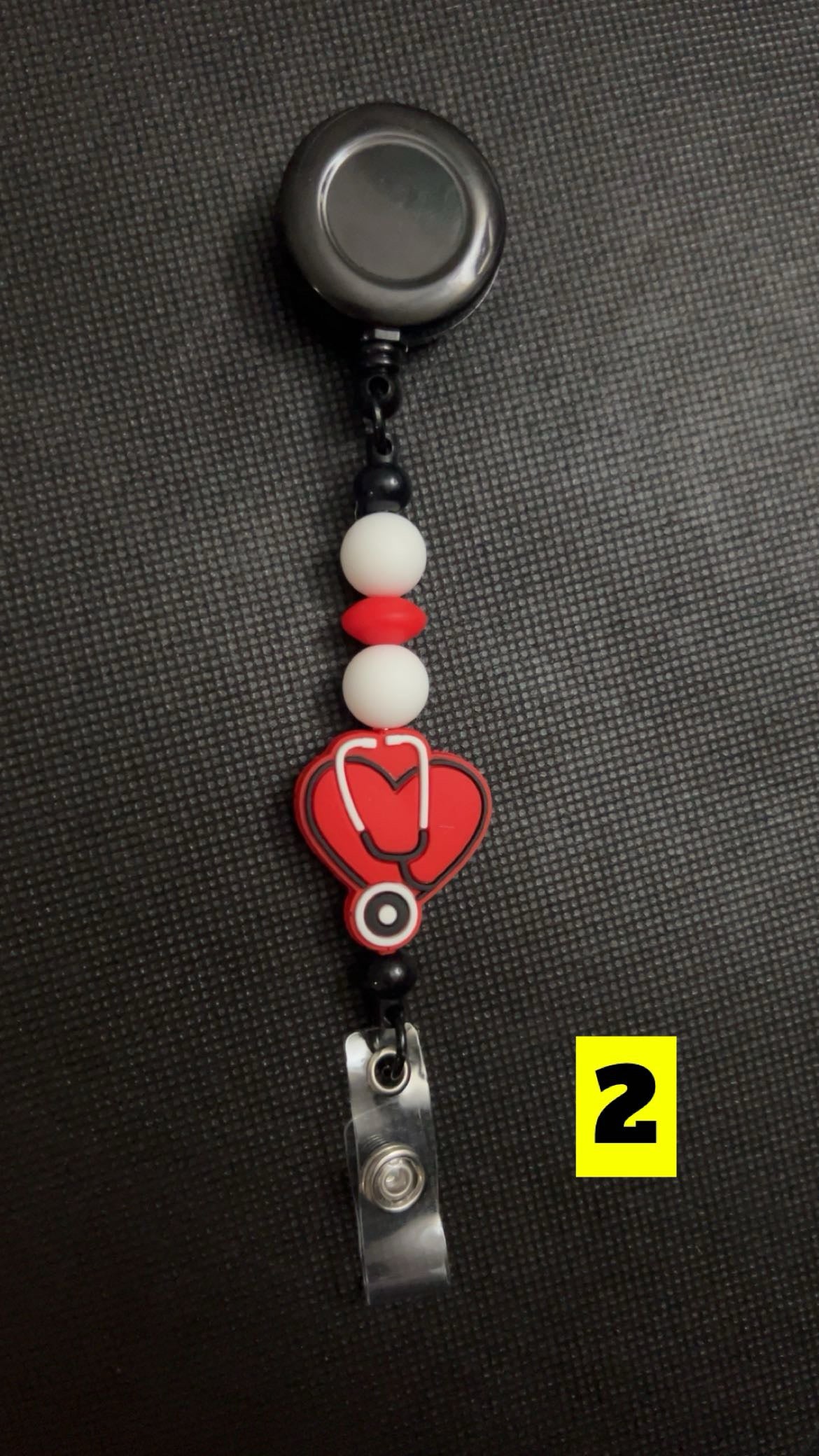 Silicone Beaded Badge Reels