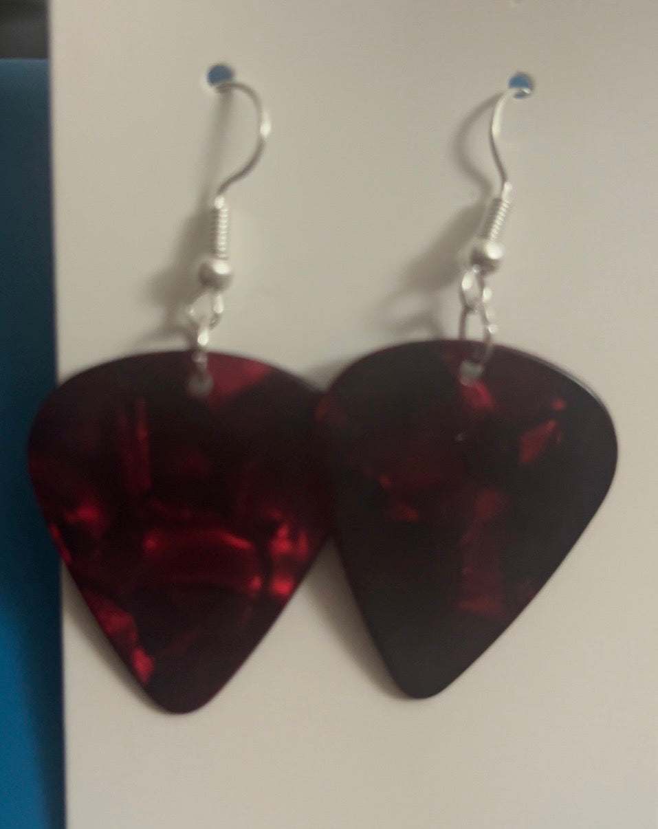 Simple Guitar Pick Earrings
