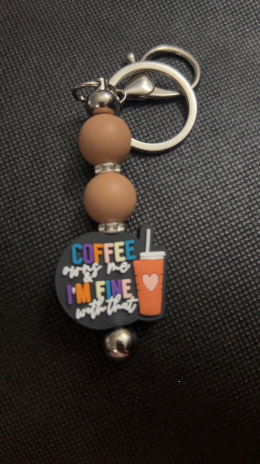 Coffee Owns Me Keychain