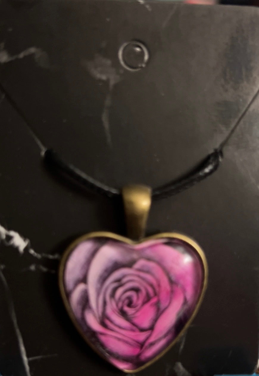 Floral and butterfly Pendent Necklace