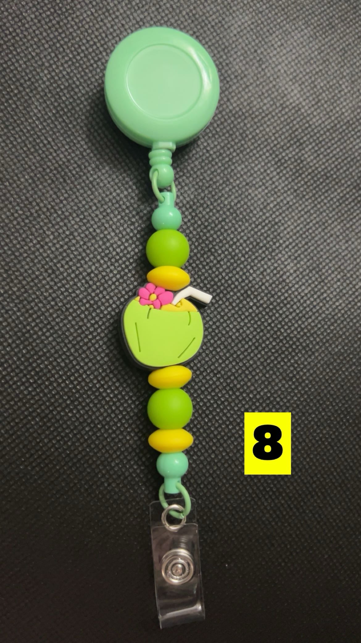 Silicone Beaded Badge Reels