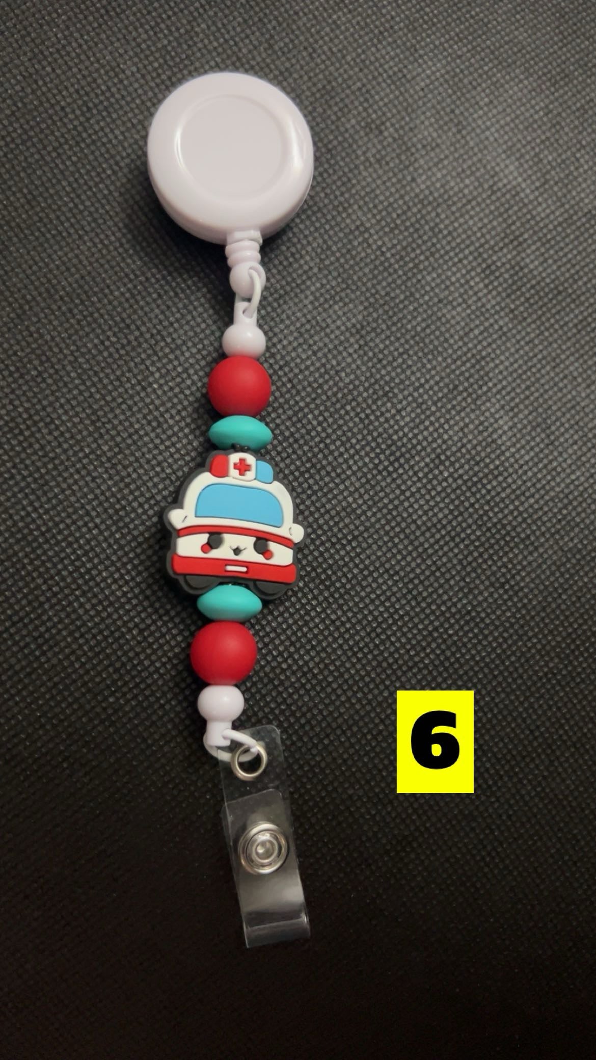 Silicone Beaded Badge Reels