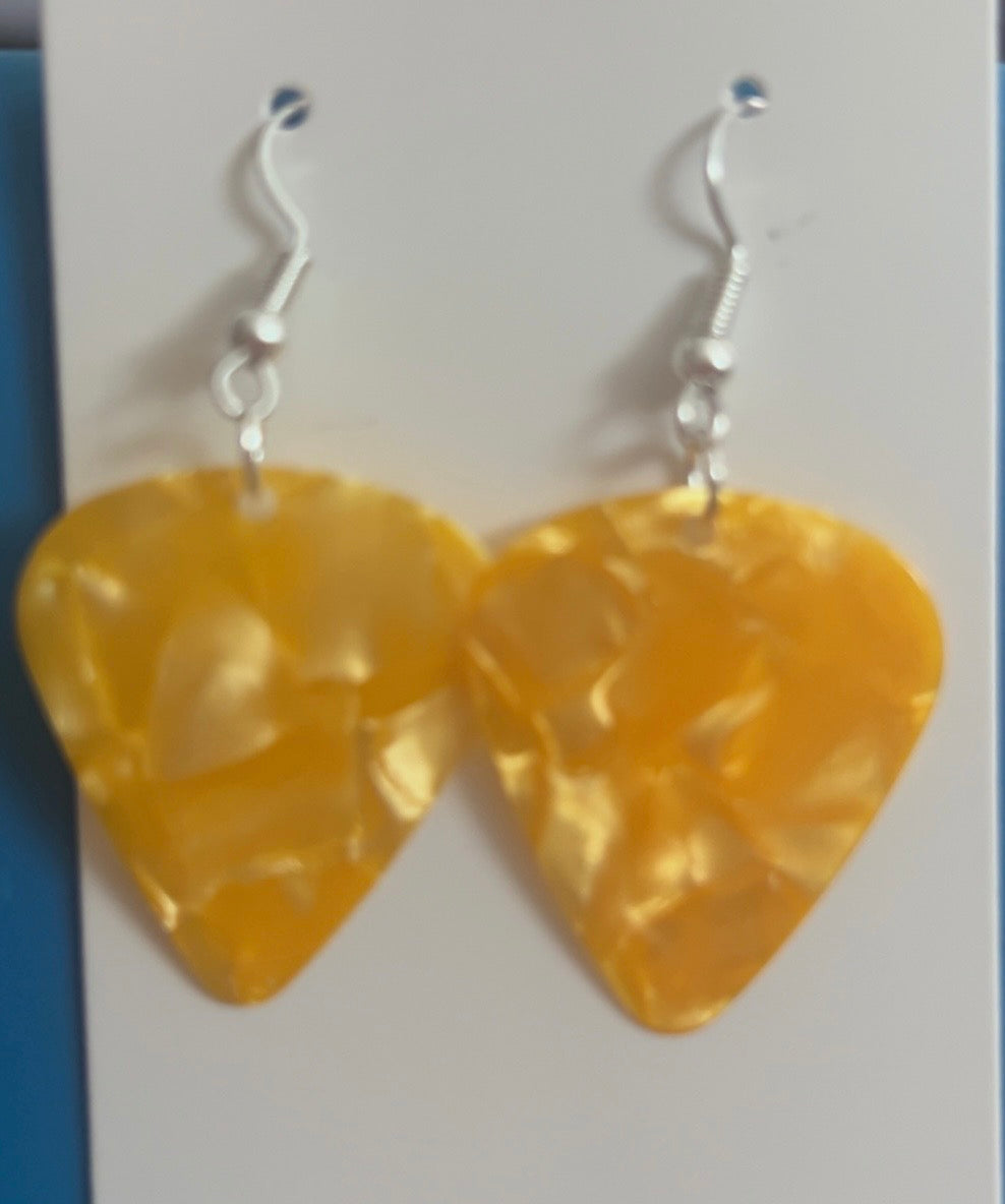 Simple Guitar Pick Earrings