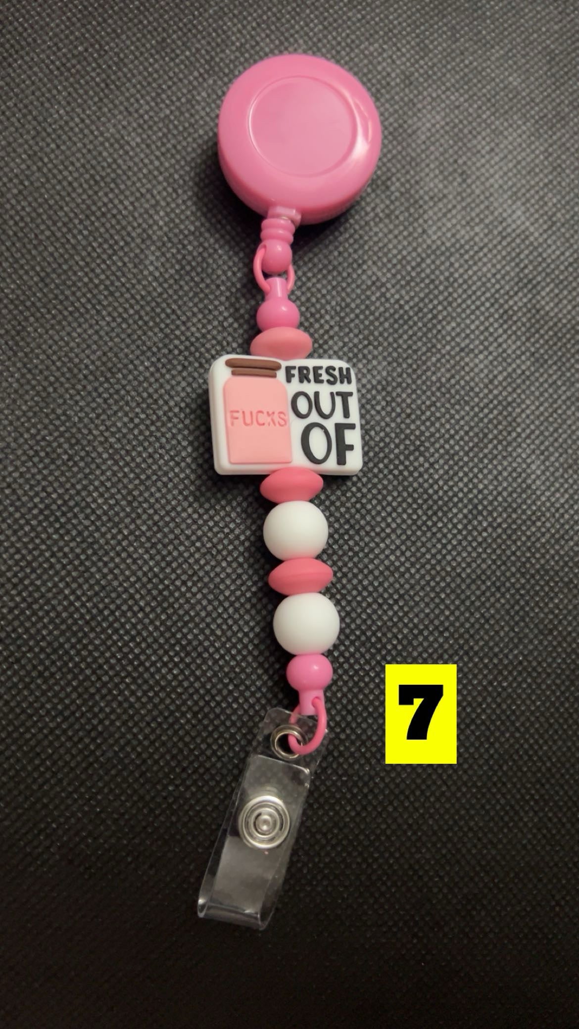 Silicone Beaded Badge Reels